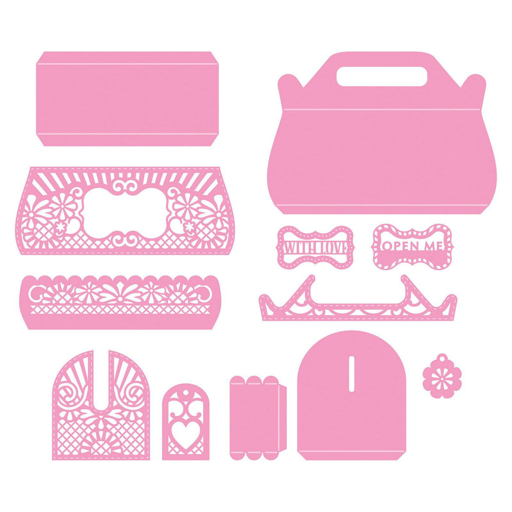 Tonic studios • dimensions die set small floral handbag