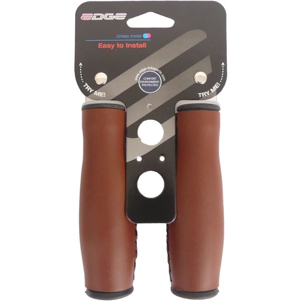 Edge City Ledergriffset – 135 × 135 mm – Dunkelbraun