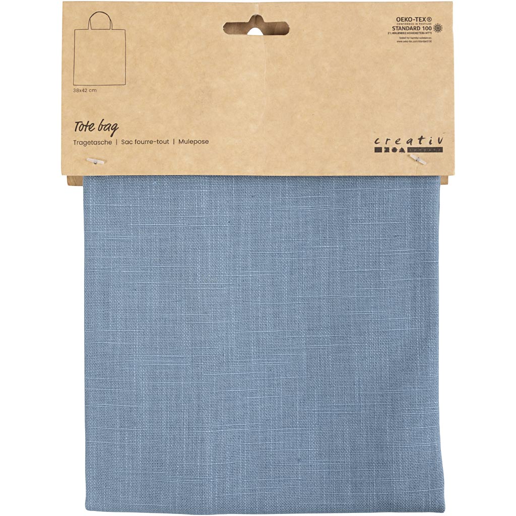 Creativ company draagtas pigeon blue, 38x42cm