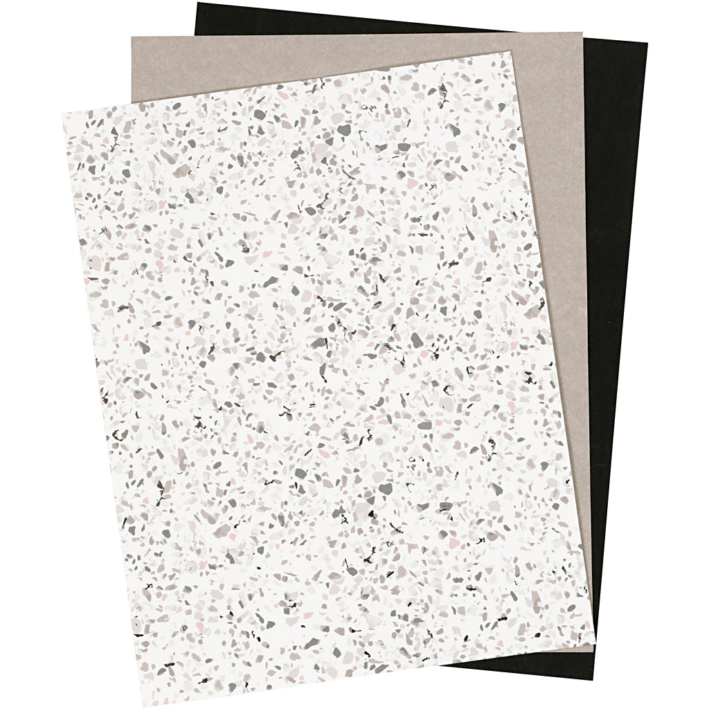 Creativ company creotime leerpapier wit bruin zwart 3 stuks