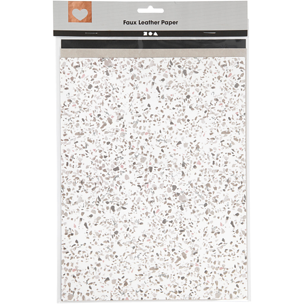Creativ company creotime leerpapier wit bruin zwart 3 stuks
