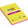 Post-it ® super sticky notes, limoen,fuchsia, gelijnd, 125mm x 200 mm, 2 blokken, 45 blaadjes blok