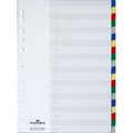Tabbladen durable 6758 polypropyleen a4 kleurenassortiment 20 tabs