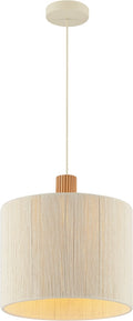 Brilliant arlo - hanglamp - 1-lichts - ø 35 cm - e27 - beige hout