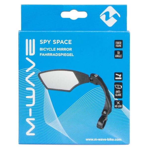 M-wave fietsspiegel voor links spy space met klemmontage