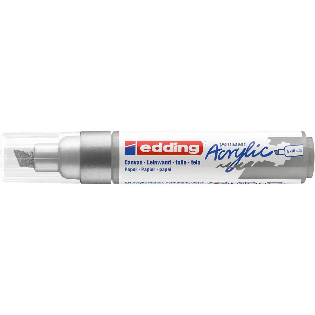 Edding 5000 • acrylmarker breed zilver