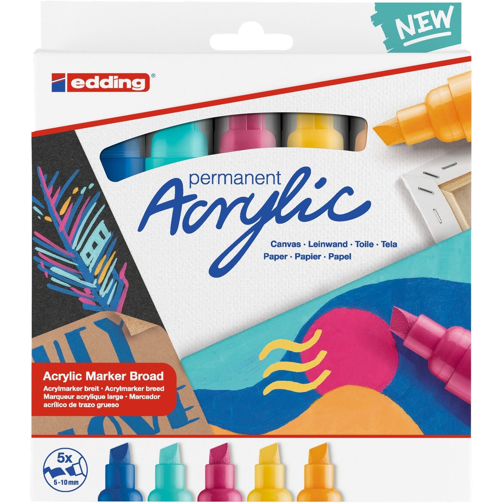 Edding 5000 • acrylmarker breed 5pcs set abstract