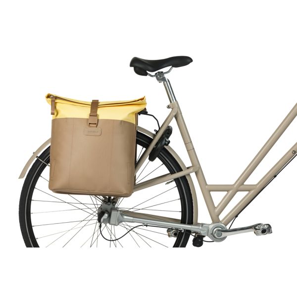 Basil Vive Doppel-Packtasche 28–35 l, 14 x 30 x 38 cm, sandgelb