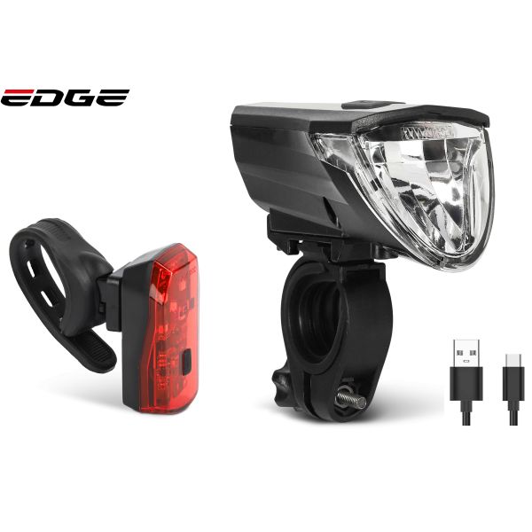 Edge Razor 60 Lux Beleuchtungsset - USB - StVZO-geprüft (inkl. Bremslichtfunktion)