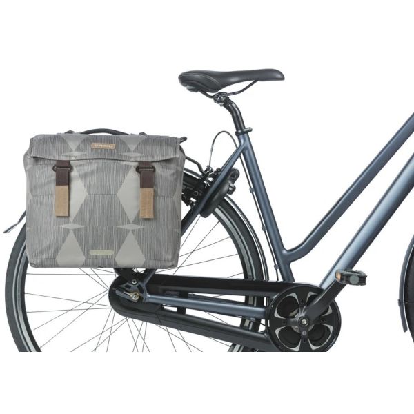 Basil Elegance MIK Doppel-Pannier 40-49 Liter - Chateau Taupe