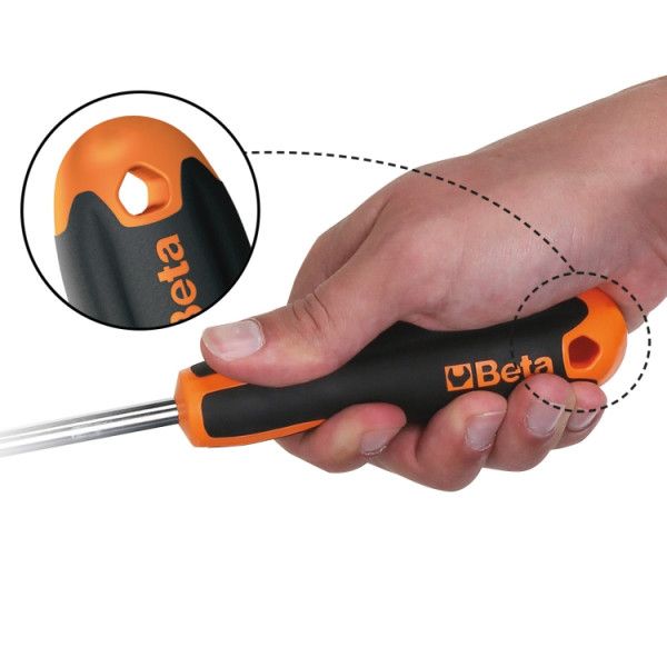 Evox Schraubendreher Beta Tools 1207E TX25 für Schrauben mit Torx®-Profil – verchromte, polierte Spitze