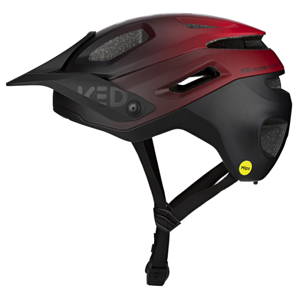 Ked fietshelm pector me-1 m (52-58cm) - mat rood zwart