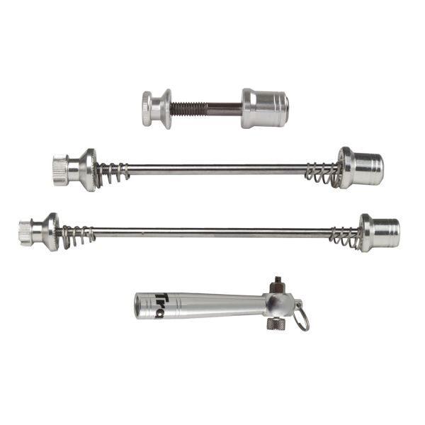 Schnellspanner-Set Tranz X OLD 100 + 130 mm – silber