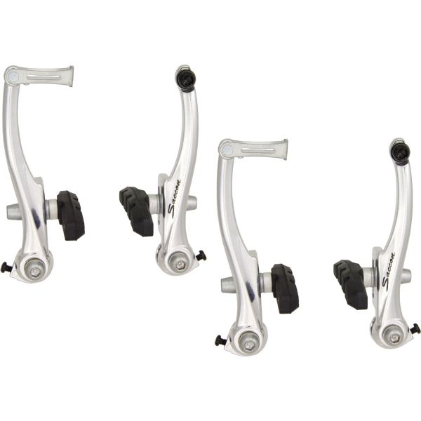 V-Bremsen-Set Saccon, vorne und hinten, Aluminium – silber