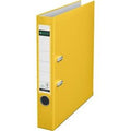 Ordner leitz 1015 plastic breedte 5,2cm geel insteeketiket grijpgat