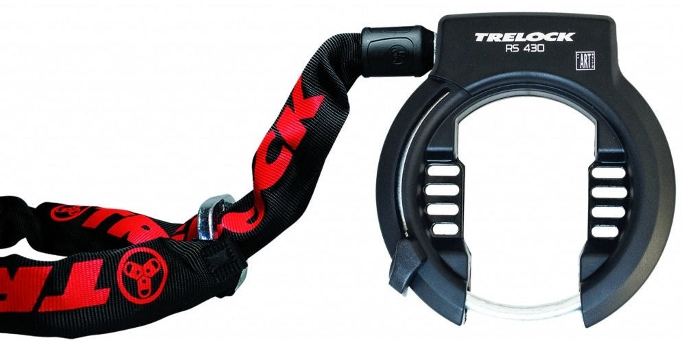 Ringschloss Trelock RS430 + Steckkette Trelock ZR355 Connect 100 6 inklusive Aufbewahrungstasche