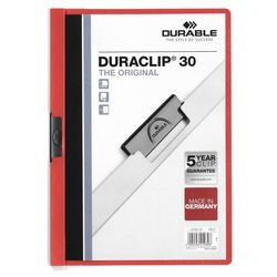 Klemmappen durable kunststof a4 22x31cm rood schuifklem capaciteit 3mm