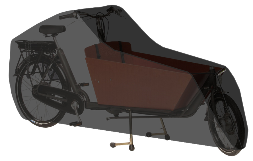 Ds covers hoes ds cargo bakfiets 2 wielen zwart