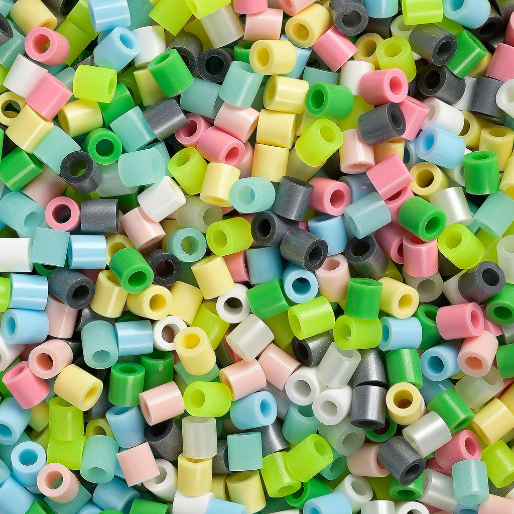 Vaessen creative strijkkralen set - 10 pastel kleuren - 6000 stuks
