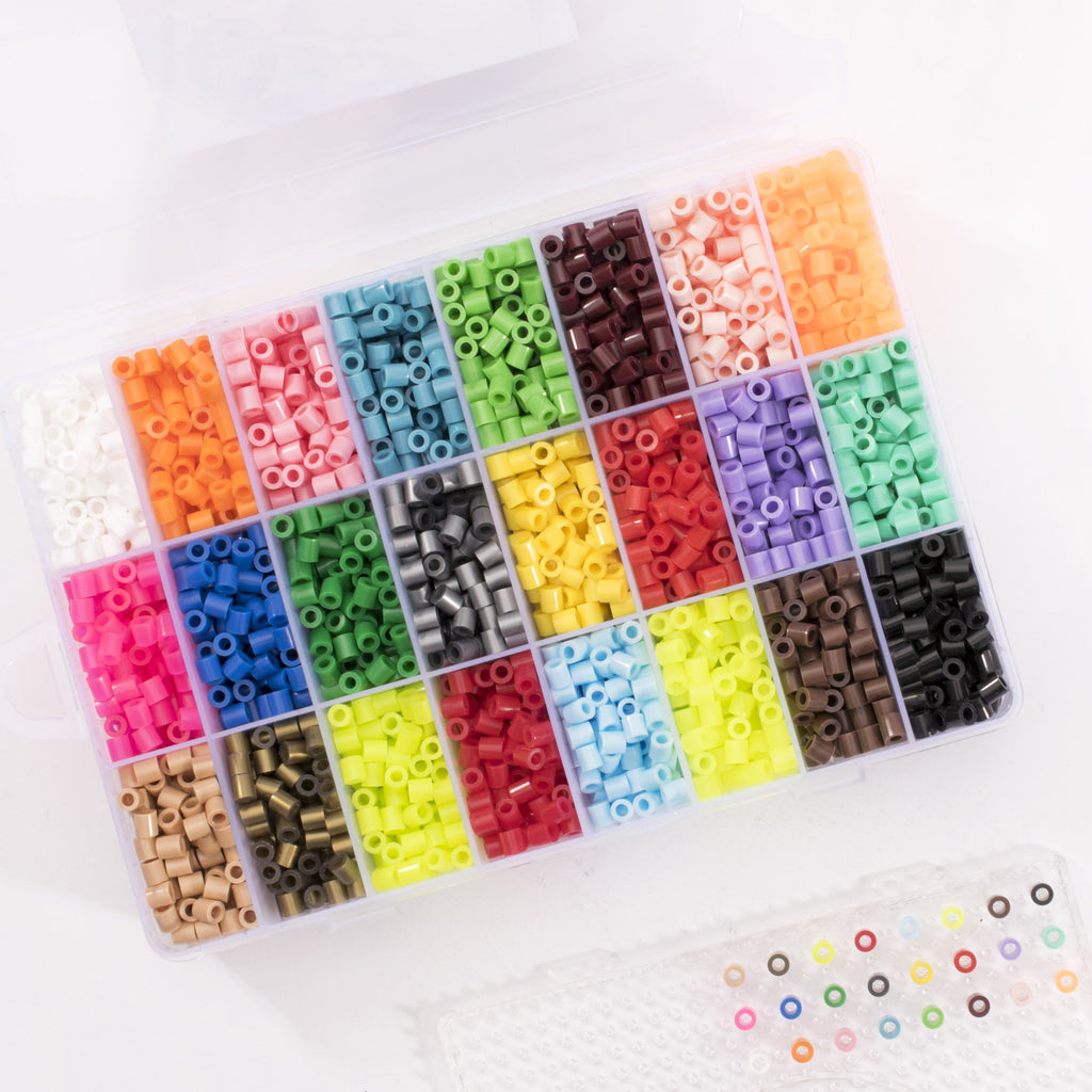 Vaessen creative strijkkralen set - assortiment - 24 kleuren - 5000 stuks