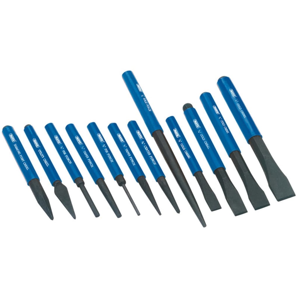 Draper Tools Kaltmeißel- und Stempelset blau 12-teilig 26557