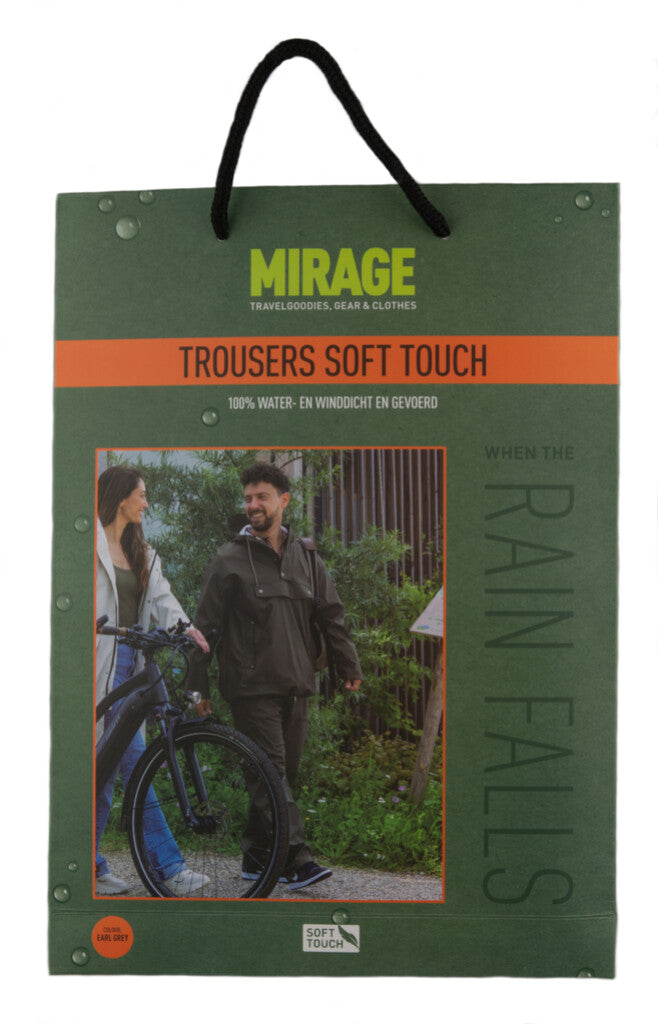 Mirage Regenhose Soft Touch - Größe XL - Earl Grey