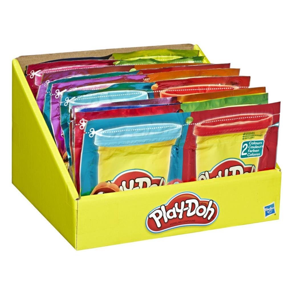 Play-Doh Knete im praktischen Beutel zum Mitnehmen + 2 Farben Knete