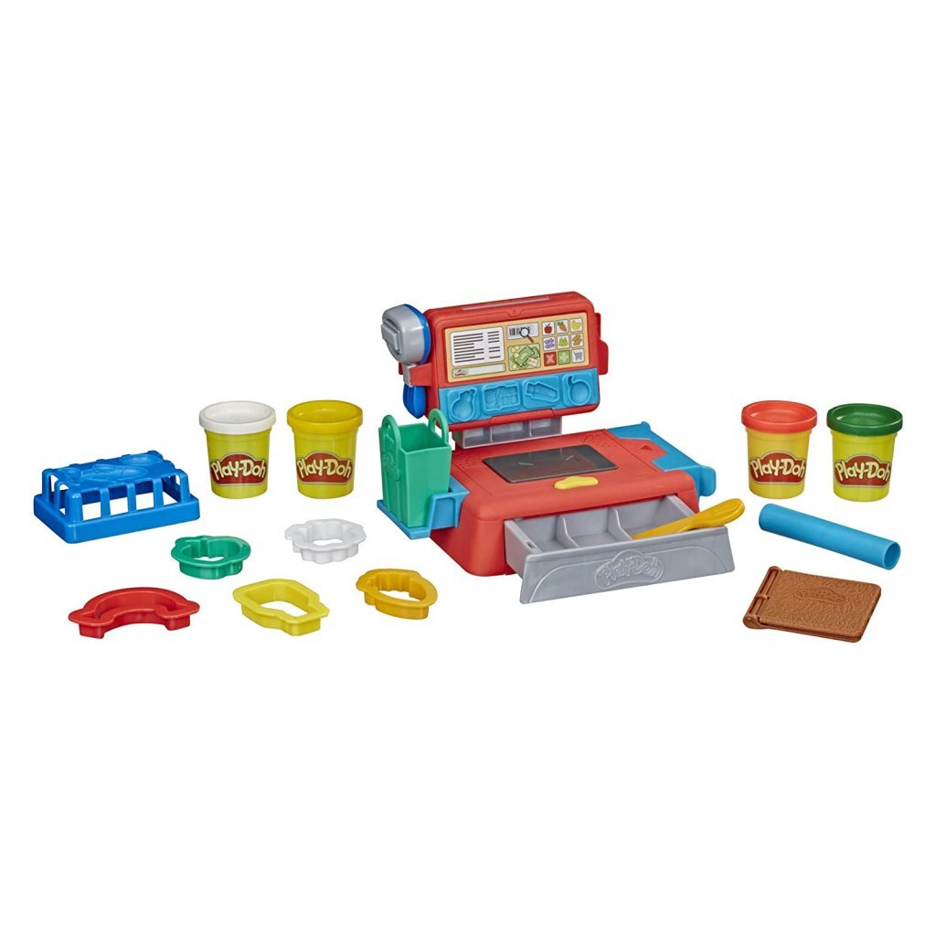 Hasbro Play-Doh Kasse + 4 Tontöpfe + Sound