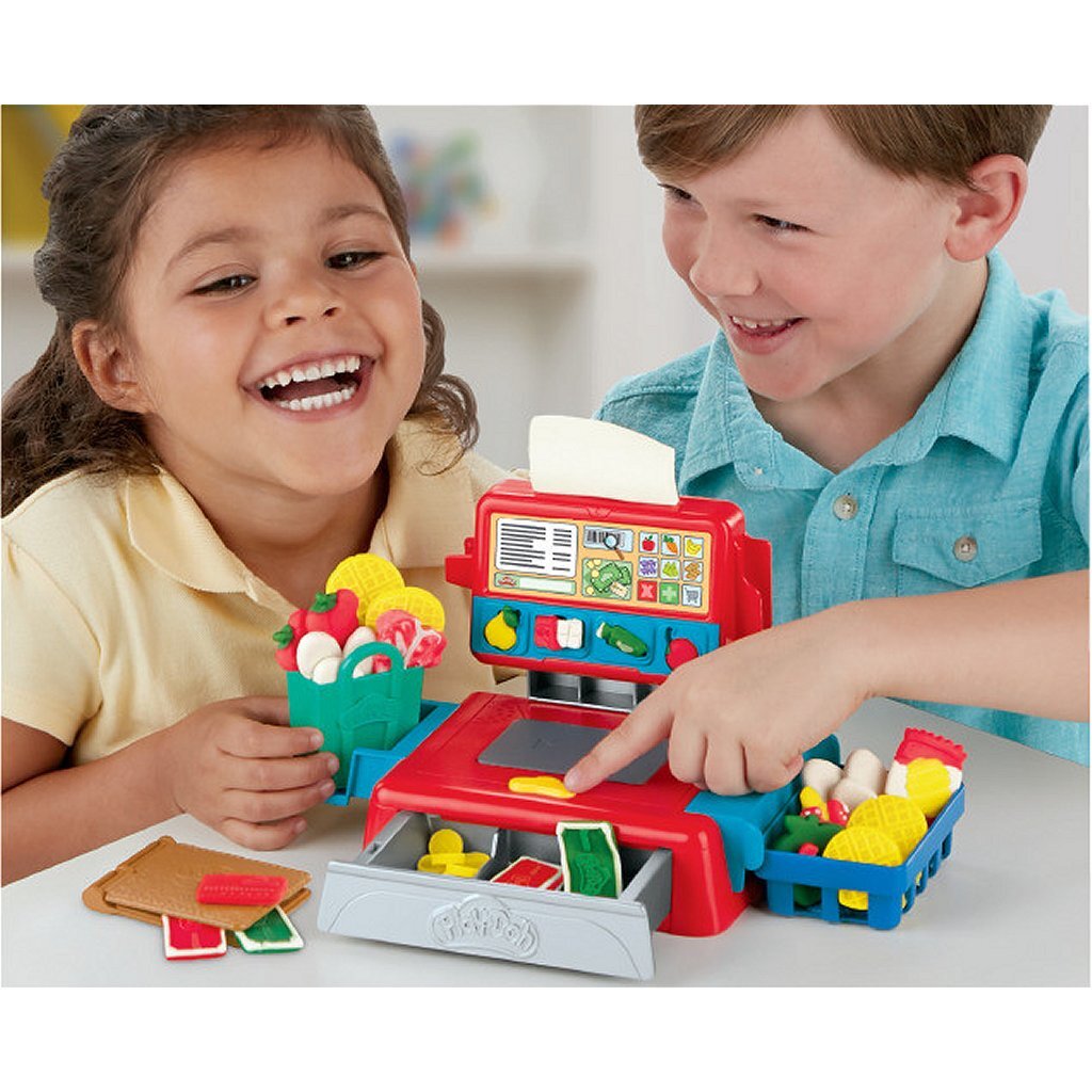 Hasbro Play-Doh Kasse + 4 Tontöpfe + Sound