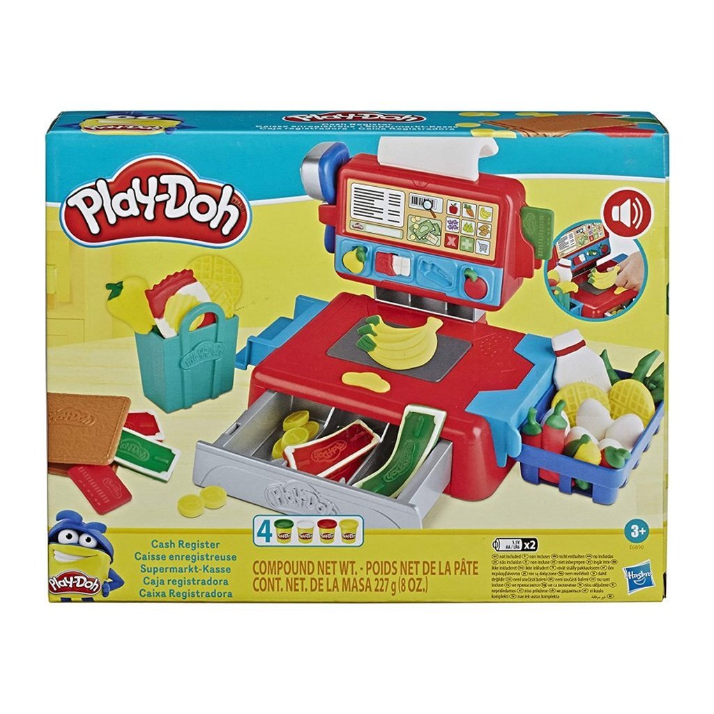 Hasbro Play-Doh Kasse + 4 Tontöpfe + Sound