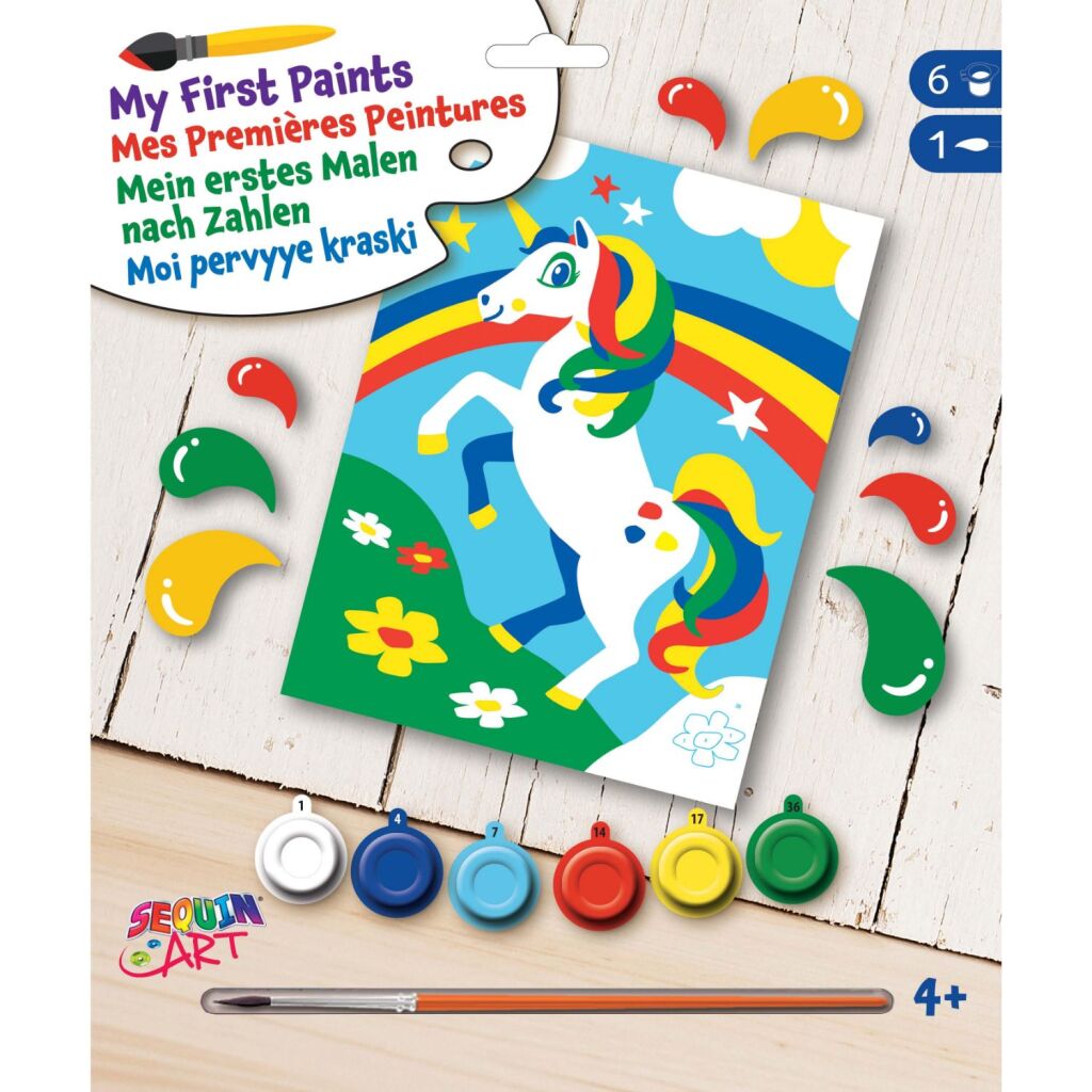 Paillettenkunst Malen nach Zahlen Einhorn
