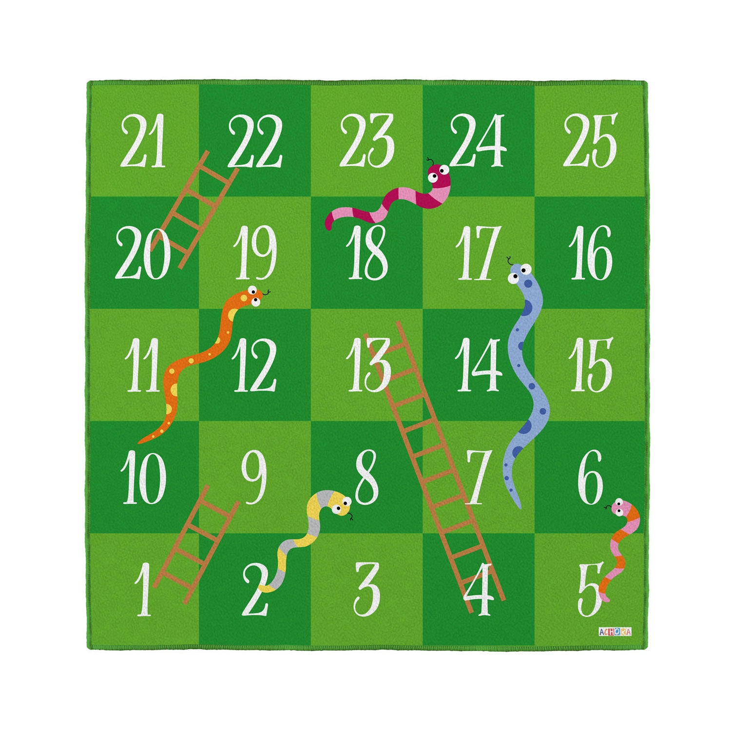 Achoka Toys Rugschlangen und Leitern, 200x200 cm