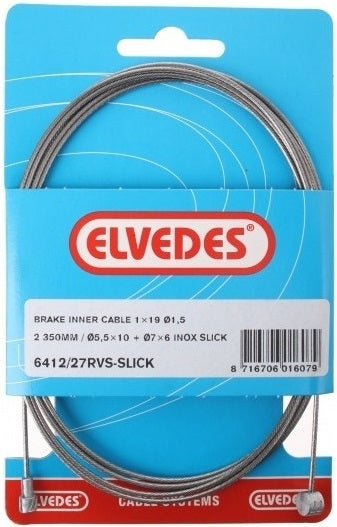 Elvedes Rem Innenzug 2350 mm Edelstahl glatt ø1,5 mm V-Nippel und T-Nippel (auf Karte)