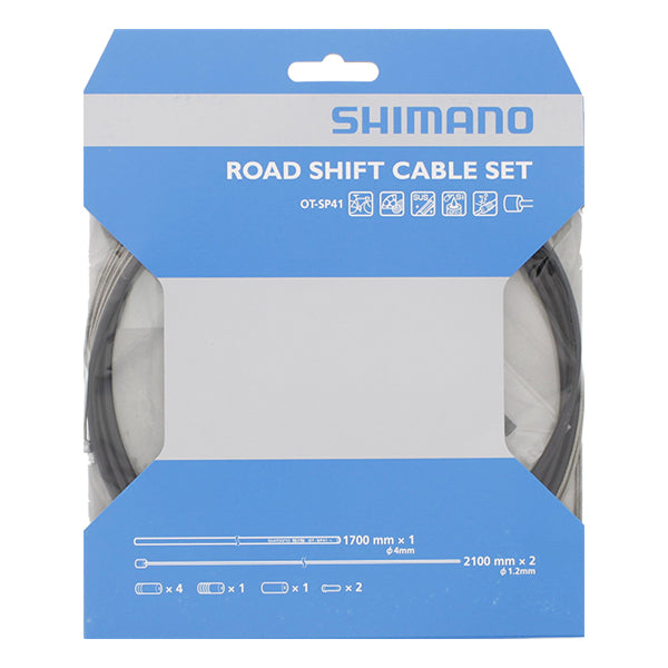 Shimano Race Schaltzugset aus Edelstahl – schwarz