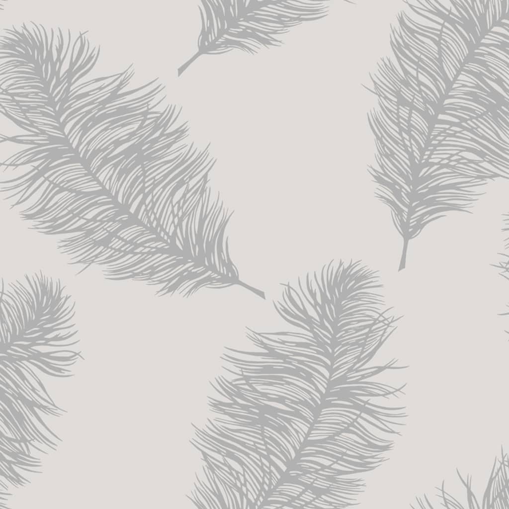 Tapete DUTCH WALLCOVERINGS, hellgrau, mit Federmuster