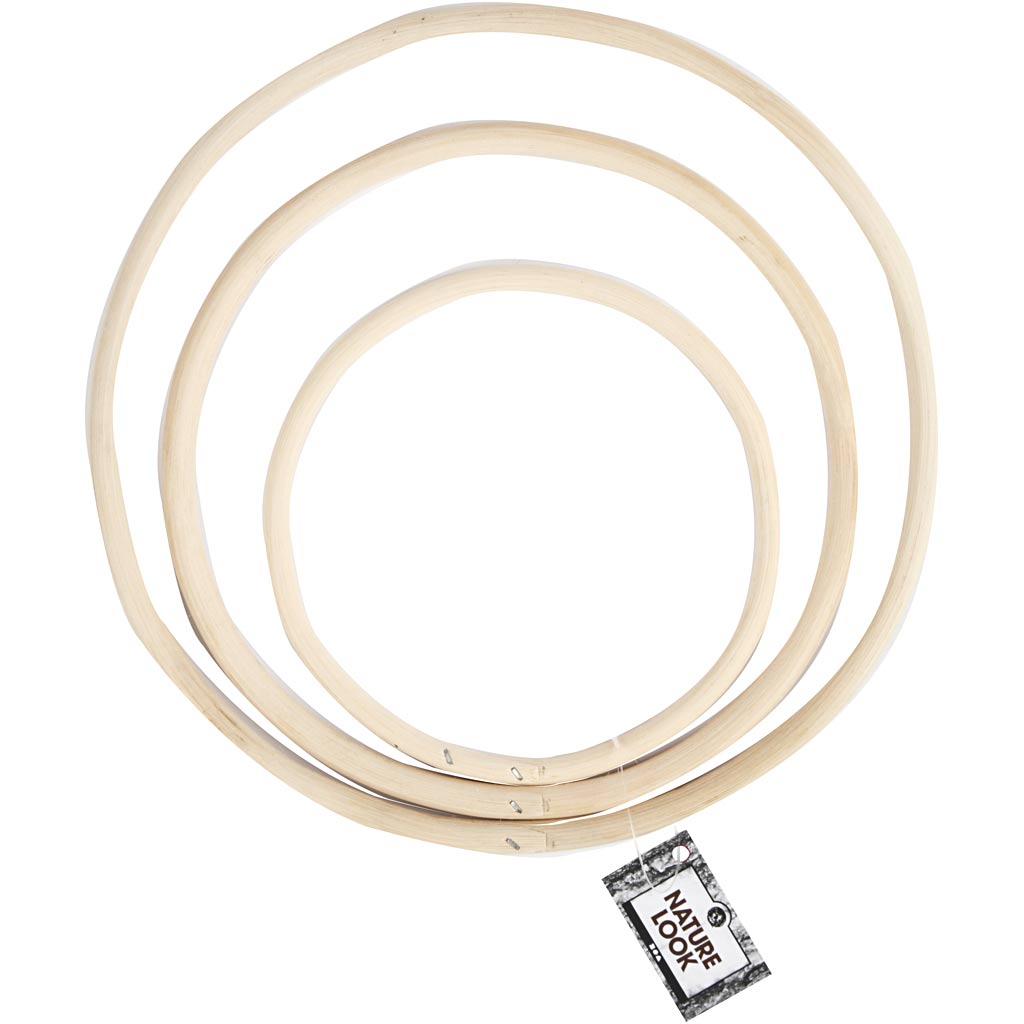 Creativ company bamboe ringen 15,3-25,5 cm naturel 3 stuks