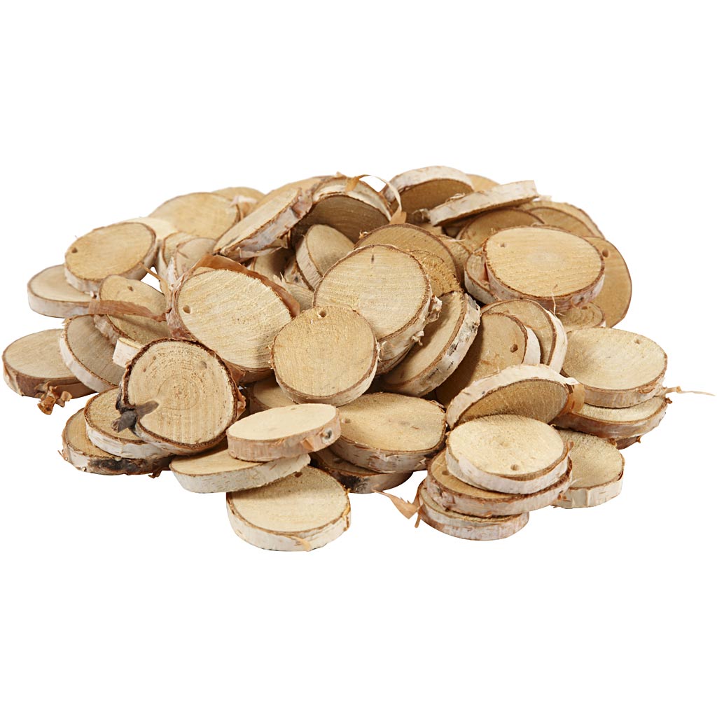 Creativ company houten schijven met gat, 500 gram