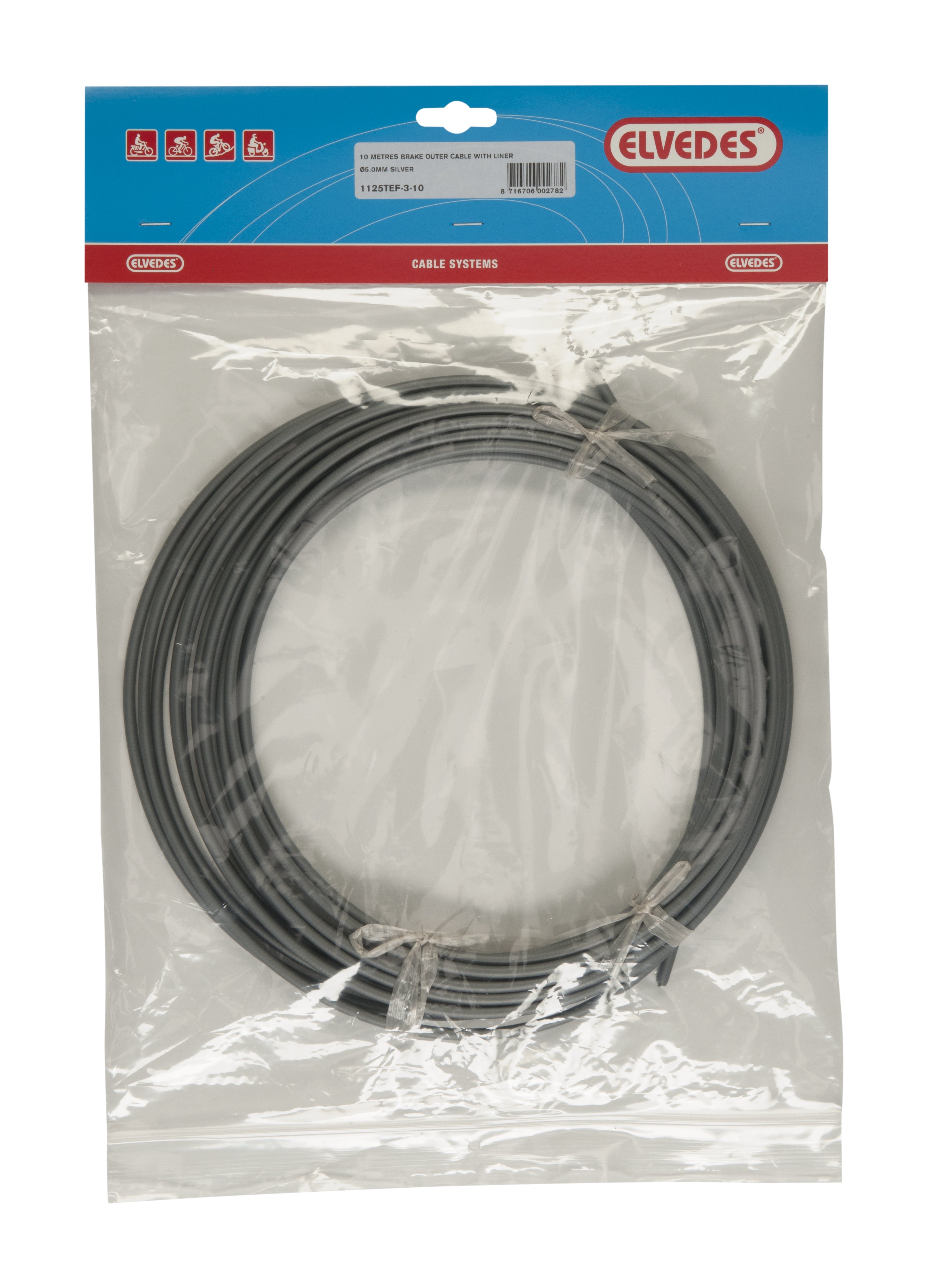 Elvedes Außenkabel 5 mm (10 m) Teflon Silber 1125tef-3-10