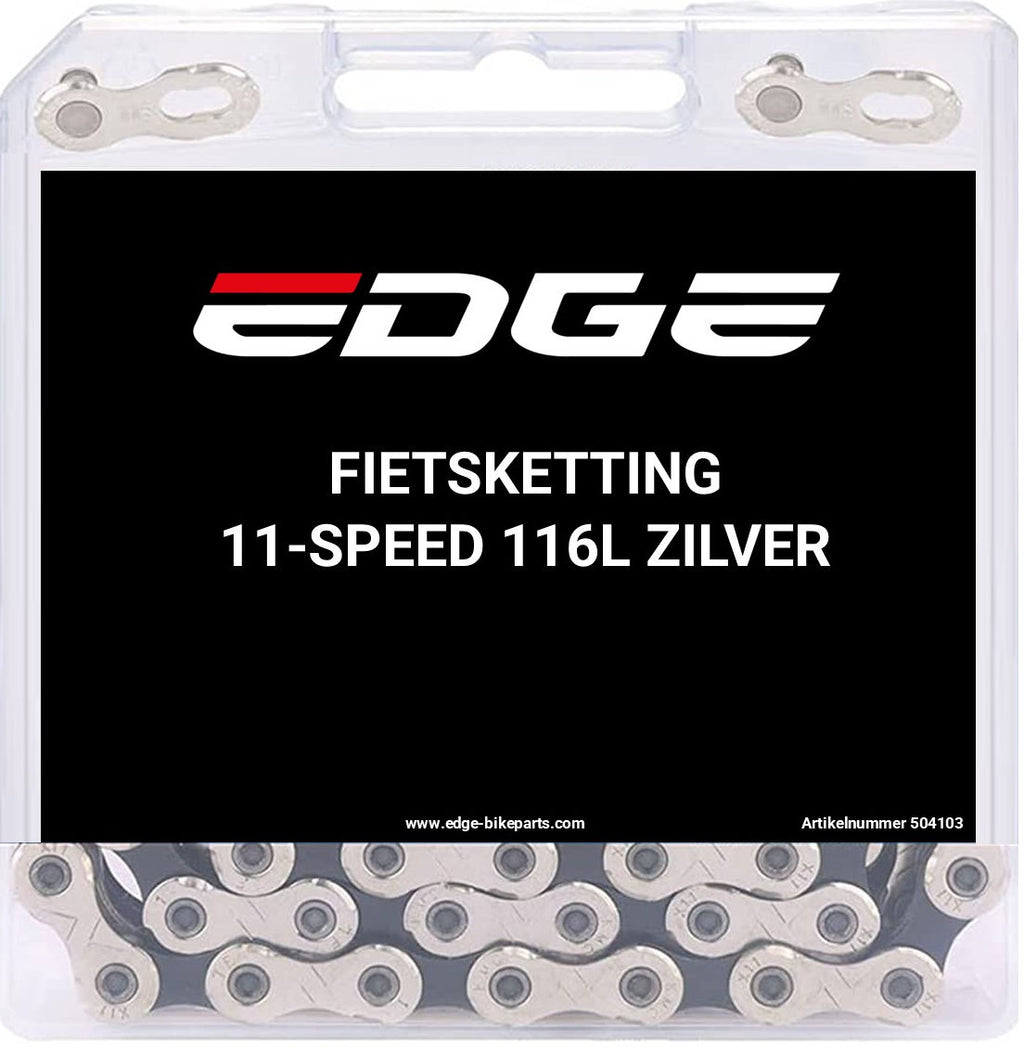 Edge fietsketting 11 speed chn-004 met 116 schakels - zilver