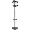 Kapstok pmstan3m alba 8 haken ronde voet 175cmx37cm zwart