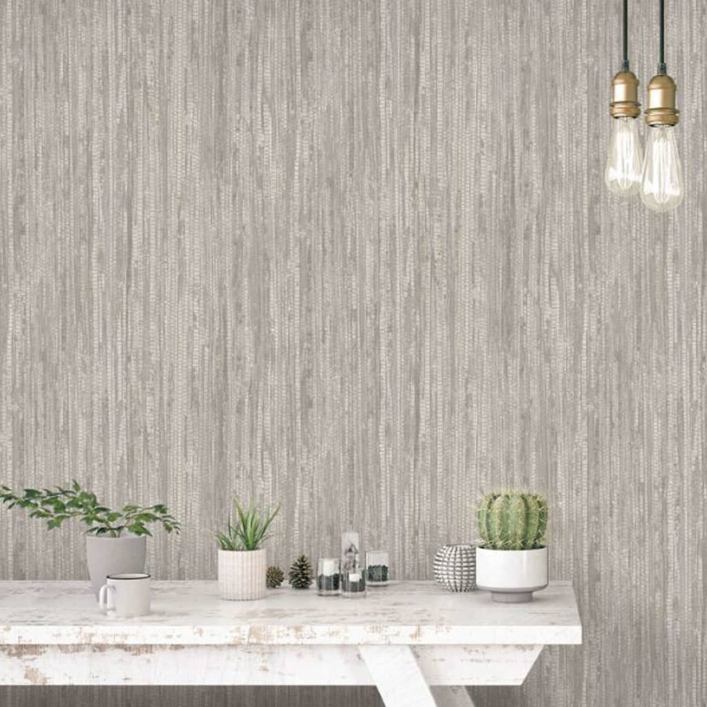 Nordwandtapete Naturgräser Weide Beige