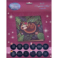 Craft buddy crystal art kaart luiaard 18x18 cm