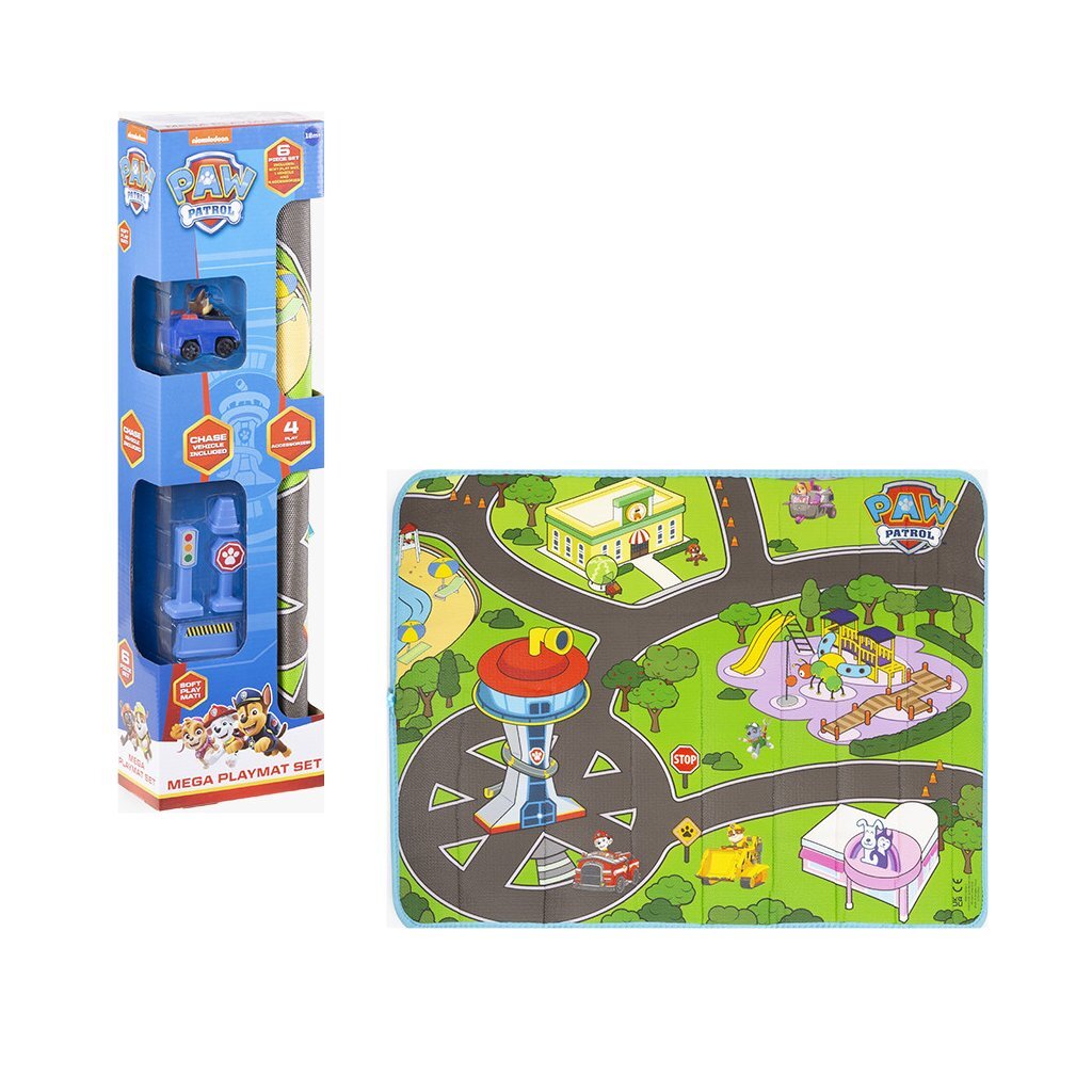 No brand paw patrol mega speelkleed met 1 auto