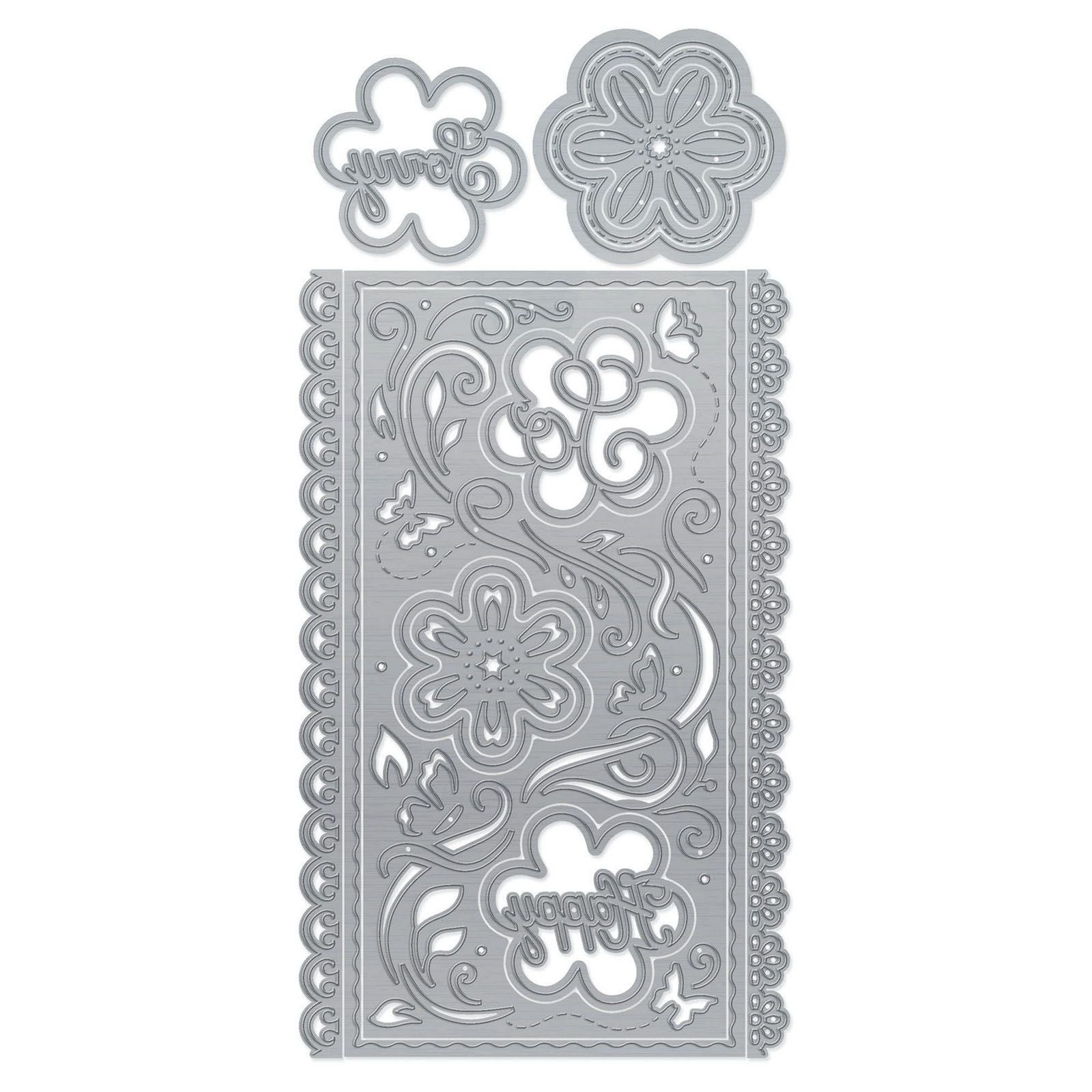 Tonic studios • mini slimline die set funky flowers