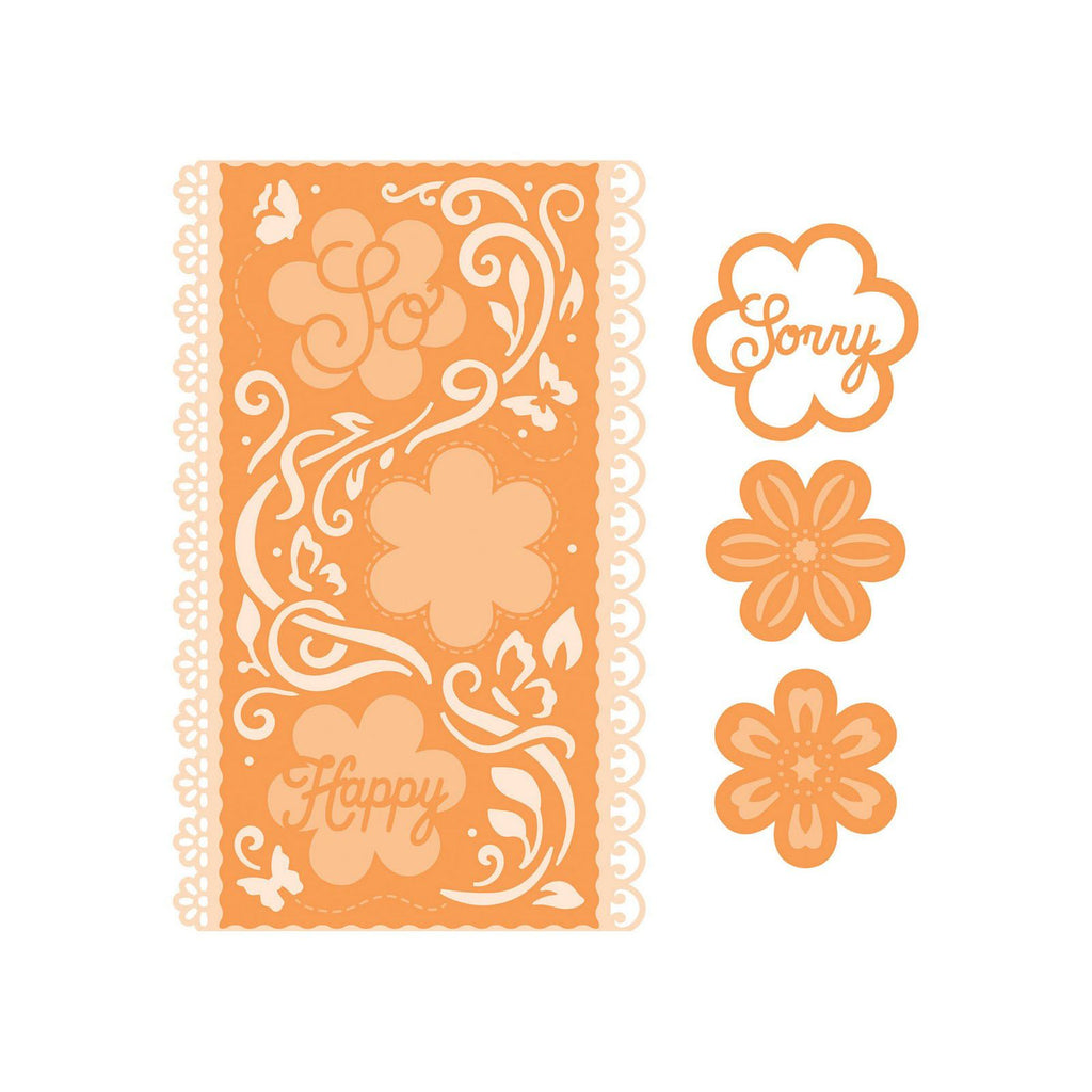 Tonic studios • mini slimline die set funky flowers