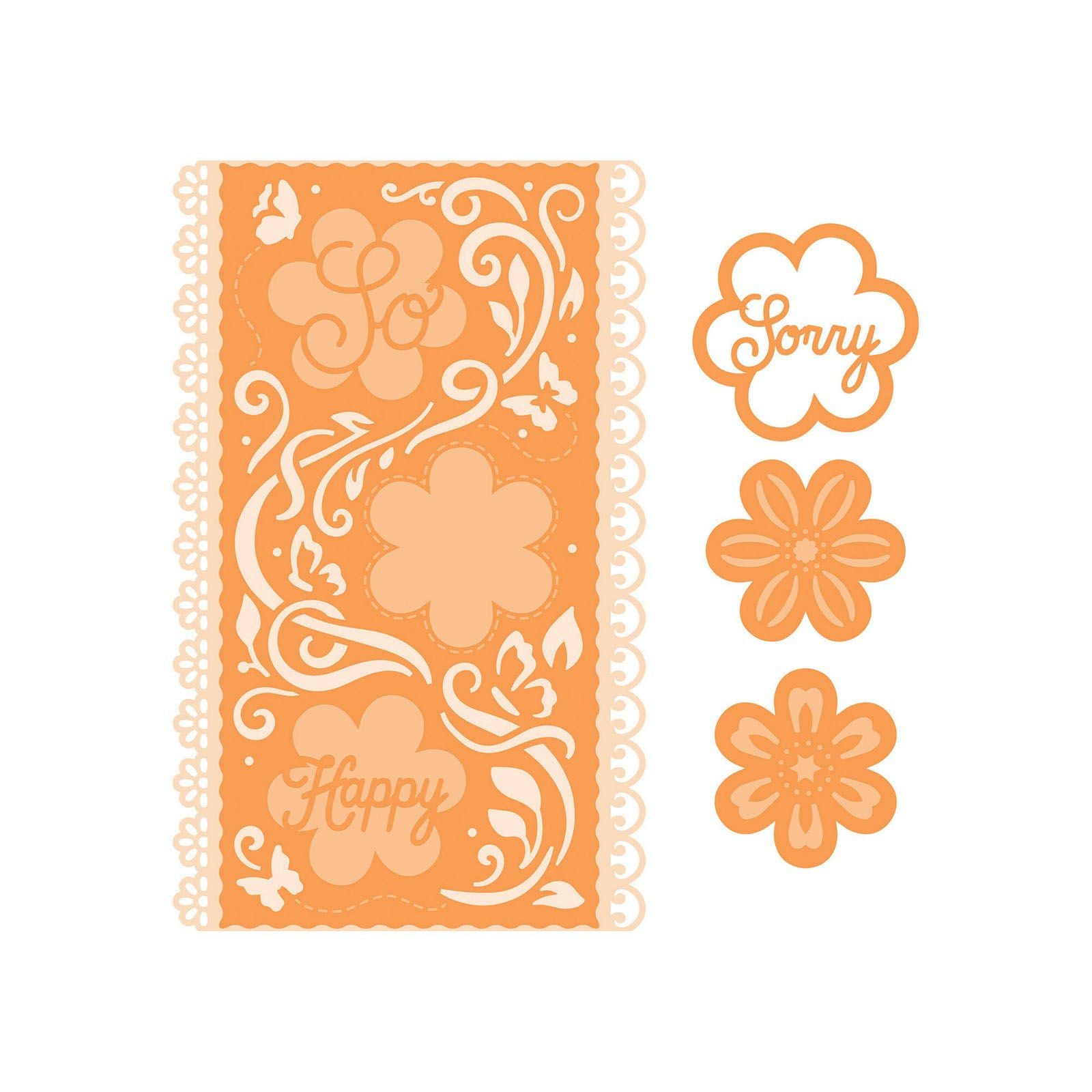 Tonic studios • mini slimline die set funky flowers