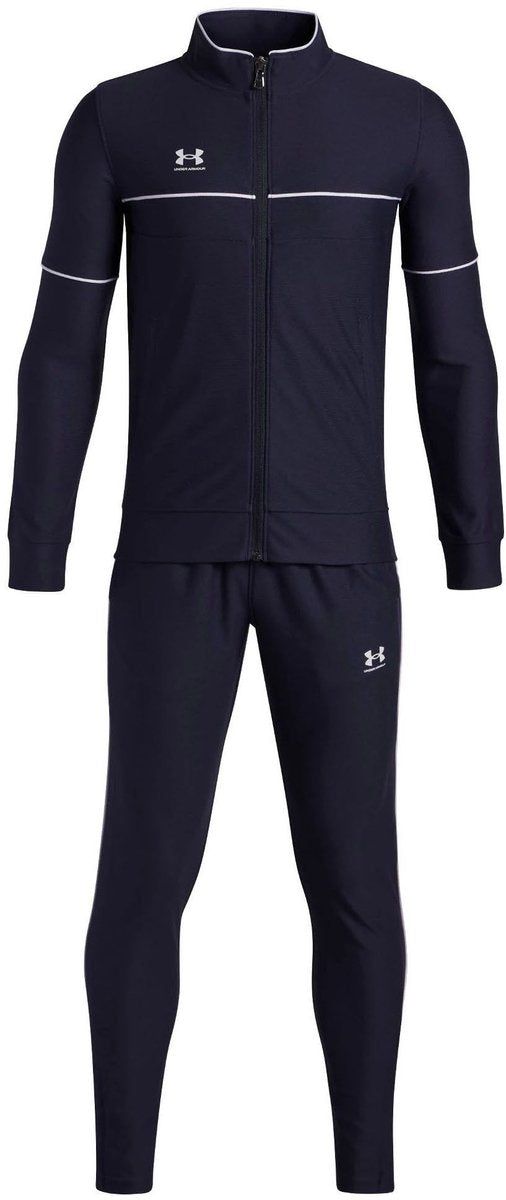 Under armour ua b challenger tracksuit-blu jongens trainingspak - midnight navy - wit 128