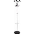 Abi kapstok chromy alba hout plastic stevige voet parapluhouder
