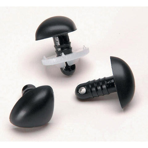 Darice • neuzen driehoek zwart 18mm 6pcs