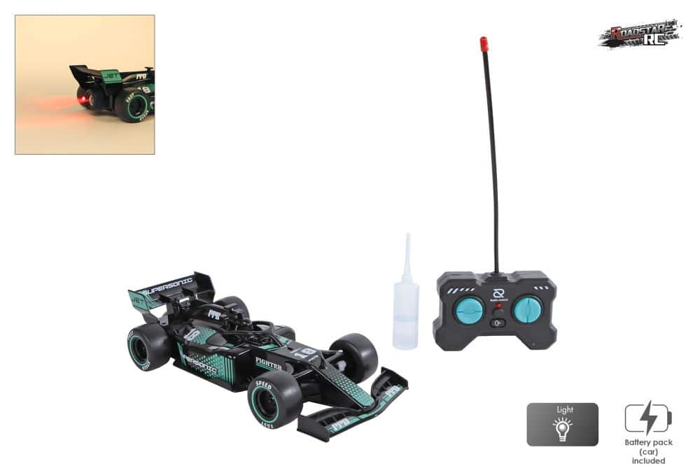 Roadstar C Formel-Rennwagen mit Fernsteuerung, Rauch- und Lichteffekten, 2,4 GHz, 22 cm